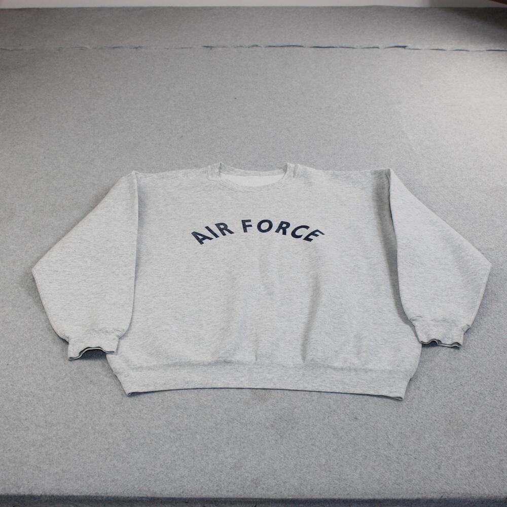 Vintage Air Force Sweatshirt Mens XL Gray Fleece Crewneck Pullover USA Military